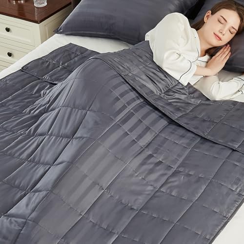 Weighted Blanket Twin Size (48"x72" 20lbs),Ultra Soft and Cozy Cooling