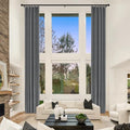 Fcosie Rock Grey Extra Long Velvet 100% Blackout Curtains 120 Inches