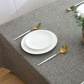 ZZenSmot Rectangle Solid Color Cotton Linen Tablecloth Washable