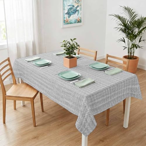 Vintage Grey Table Cloth, Country Rustic Farmhouse Pastoral Minimalist