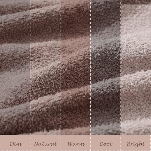 bearberry Knit Throw Blanket 60x80 Khaki Super Soft Plush for Couch