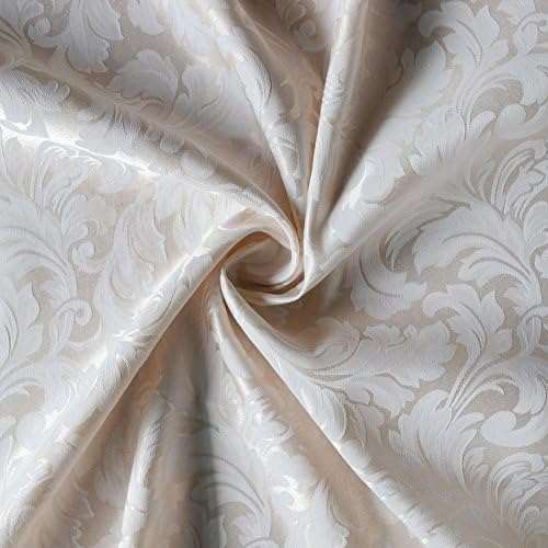 Tektrum Heavy Duty 90 inch Round Damask Jacquard Tablecloth Table