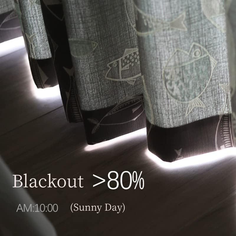 80% Blackout Gray Curtains & Drapes for Bedroom - Farmhouse Curtains