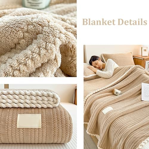 Sherpa Fleece Throw Blanket,Super Soft Throw Blanket Coral,Plush Fuzzy