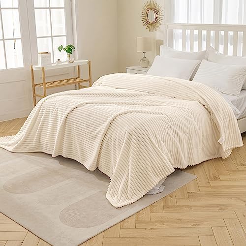 MIULEE Fleece Blanket King Size 90"x108" 300GSM Super Soft Lightweight
