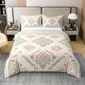 Manfei Boho Style Duvet Cover Queen Size 100% Cotton Tribal Exotic