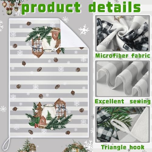 Honoson 6 Pack Christmas Kitchen Towels Snowman Xmas Trees Santa Dish