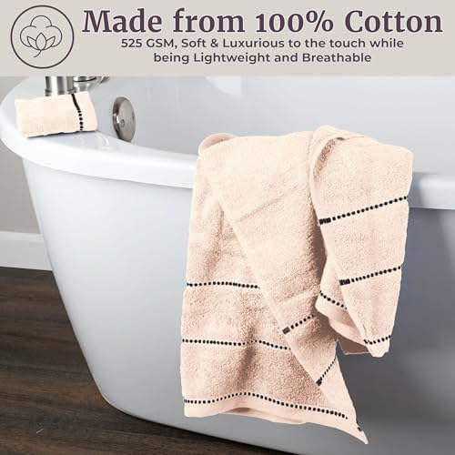 Lavish Home 6PC Towel Set - 525GSM 100% Cotton Bathroom Essentials