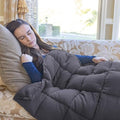 Nova Microdermabrasion Weighted Blanket (15 lbs, 48”x72” Grey) Cooling