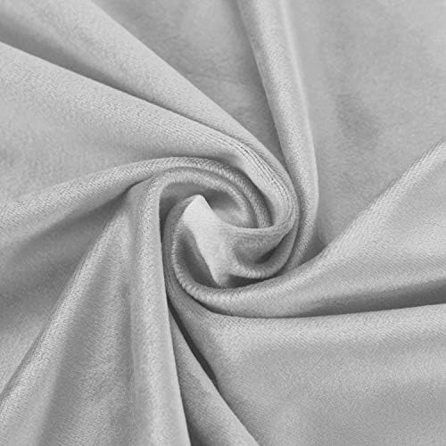 TWOPAGES 50W x 120L Extra Long Soft Velvet Back Tab Curtain for