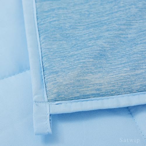 Satwip Weighted Blanket 10 pounds Twin Size, Cooling Weighted Blanket