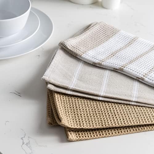 Fabstyles Kitchen Towels Cuisine Stripes Premium Quality 100% Cotton