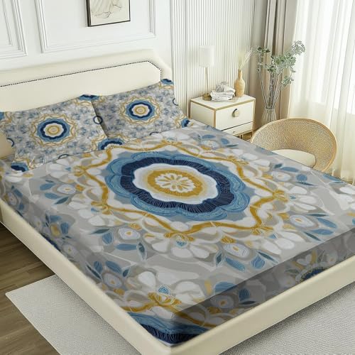 Fitted Sheet 3 Pieces Twin XL Size Sheets with Deep Pocket Fitted