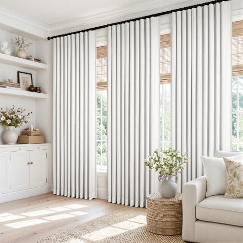 Topfinel 120 Inch Floor to Ceiling Blackout Curtains for Bedroom