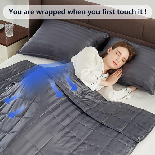 Weighted Blanket Twin Size (48"x72" 20lbs),Ultra Soft and Cozy Cooling