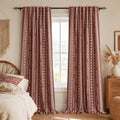 MEETSKY Boho Terracotta 95% Blackout Curtains for Bedroom 50Wx72L,2
