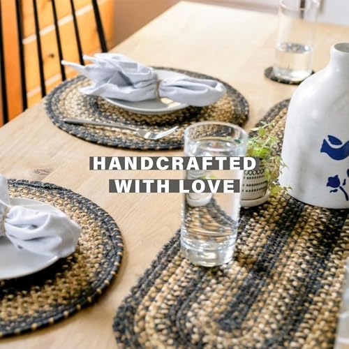 Homespice Kilimanjaro Jute Braided Table Runner, Rect 8x28 Set of 2