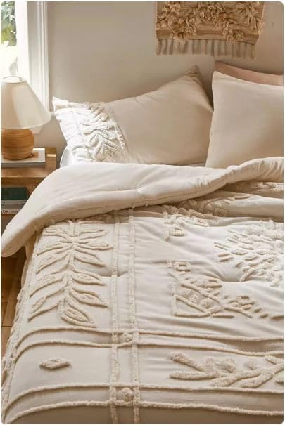 100% Cotton Hand Tufted Textured Duvet Cover Boho Bedding Comforter