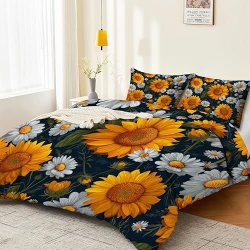 Duvet Cover Yellow - Washed Ultra Soft Breathable Microfiber, King