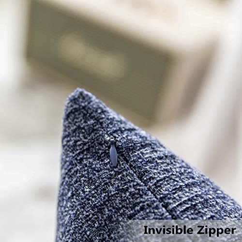 Home Brilliant Dark Blue Pillow Covers for Sofa Bed Car Plush Velvet