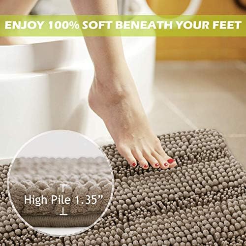 KGORGE Large Bathroom Rugs - Soft Bath Mat Water Absorbent Non-Slip