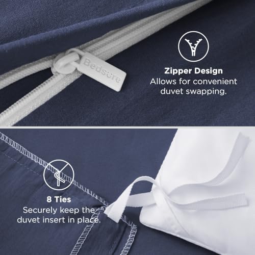 Bedsure Prewashed Oversized King Duvet Cover, Cotton-Like Soft Set