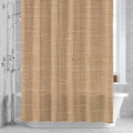 Tan Linen Shower Curtain 84 inches Extra Long Rustic Boho Natural Sand