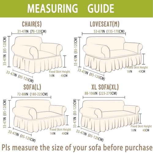 Qubjus Stretch Sofa Slipcover Sofa Covers Washable Couch Sofa Bed