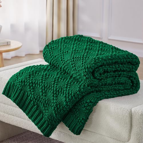 Anysay Knitted Weighted Blanket for Adult, Chunky Knit Throw 50''*60''