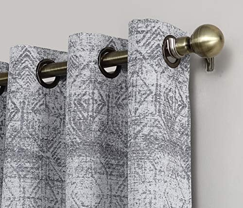 Sun Zero - 51948 Darren Distressed Woven Jacquard Blackout Grommet