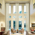Fcosie Beige Linen Drapes 120 Inches Long Grommet Top Curtain Panel