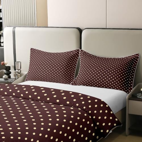 Manfei Geometric Polka Dots Girls Bedding Set Twin Size 100% Cotton