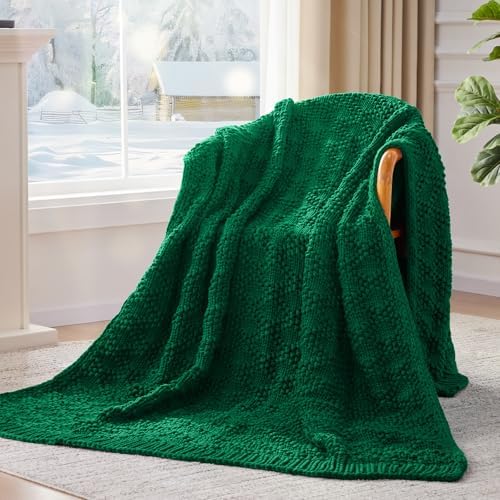 Anysay Knitted Weighted Blanket for Adult, Chunky Knit Throw 50''*60''