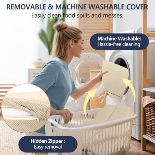 Chair Cushions for Dining Chairs Set of 4, 17" x 16" x 2.5" Thick