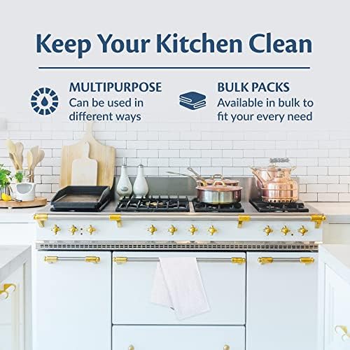 Cleaning Towels, 100% Cotton Bar Mops, White, 60 Pack