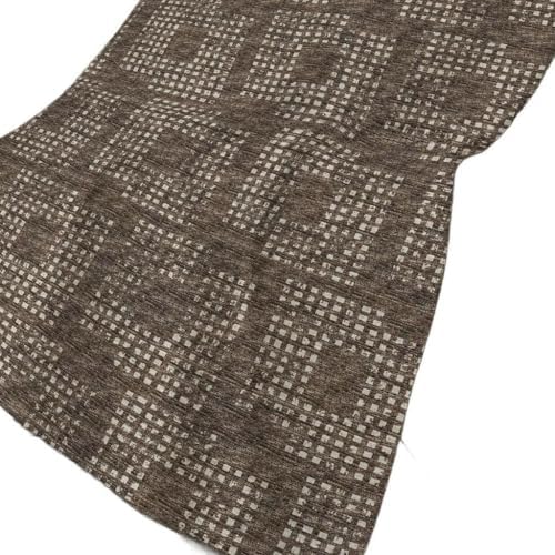 HomeRoots 50" X 70" Brown and Ivory Geometric Polyester Woven Plush