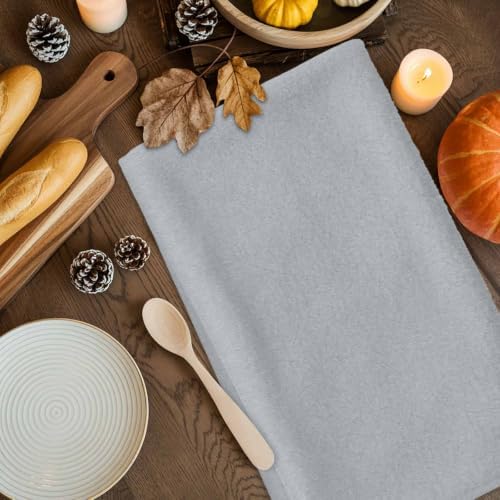 Gray Solid Color Kitchen Towels, 4 Pack Dish Towels for Kitchen