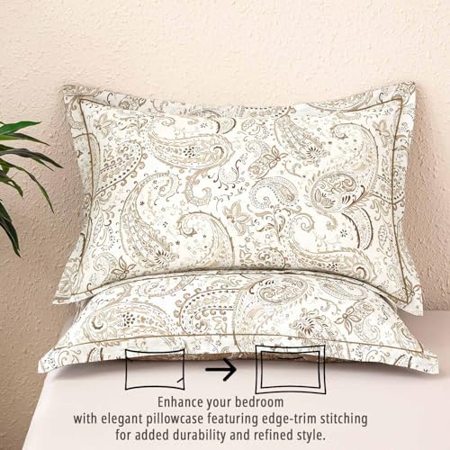 ALEISSEL 100% Natural Cotton Vintage Duvet Cover Queen Size