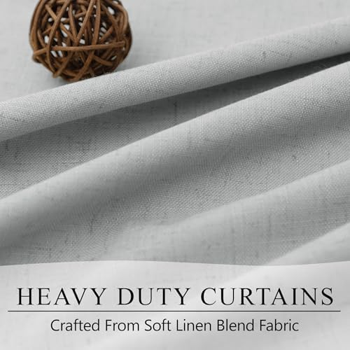 Total Blackout Curtains Full Shade 84 Inches Long Light Grey Gray