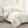 Lush Decor Aprile Reversible Soft Cotton Duvet Cover, 3 Piece Set