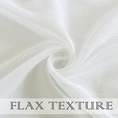 Randall Off White Sheer Privacy Modern Style Veil Sheer Drapes,2