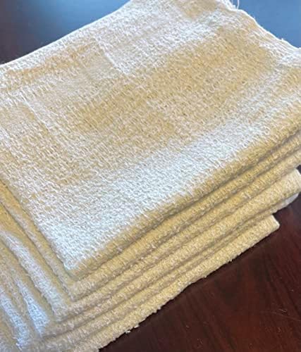 60 Pieces New White COMMERICAL Towels WASH Cloth 12X12 inches 12OZ/DZ