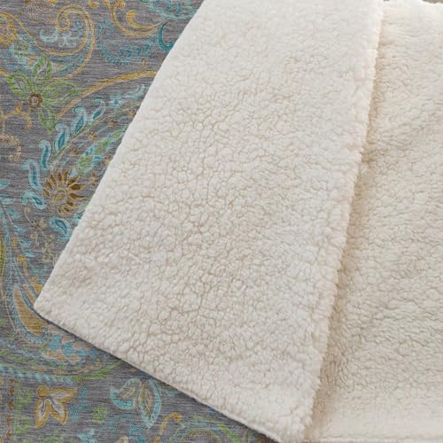 Addison Rugs ASB533 Taupe 50" x 70" Oversized Sherpa Throw Blanket