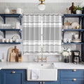 Window Curtain Panels 63 Inches Length, Farmhouse Grey Grommets
