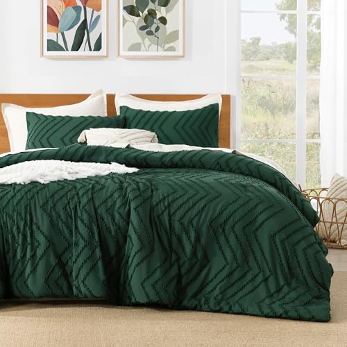 Litanika Super King Plus Comforter Set, 3 Pcs Boho Tufted Bedding Set