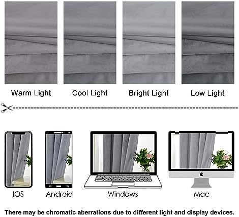 XWZO Grey Velvet Curtains 120 Inches Long, Elegent Soft Luxury