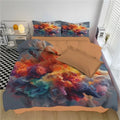 grey Duvet Cover Queen Size, 3 Piece 100% Microfiber Cotton 1 Duvet