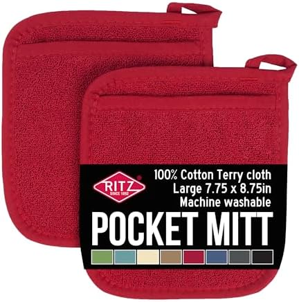 RITZ Terry Pocket Mitt & Hot Pad: Unparalleled Heat Resistant, Durable