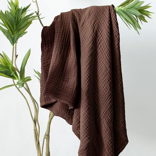 Carriediosa 100% Cotton Muslin Throw Blanket 90 x 90 Summer Gauze for