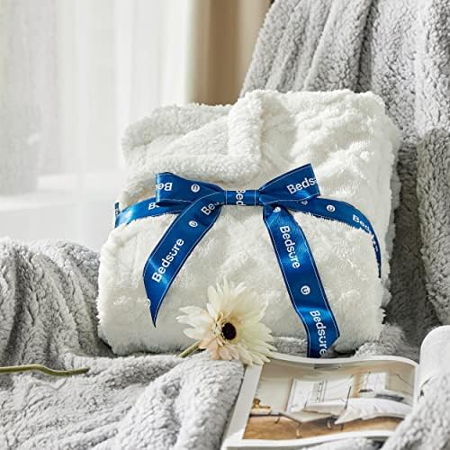 Bedsure Gentlesoft Sherpa King Size Blanket for Bed- Fleece Fluffy &